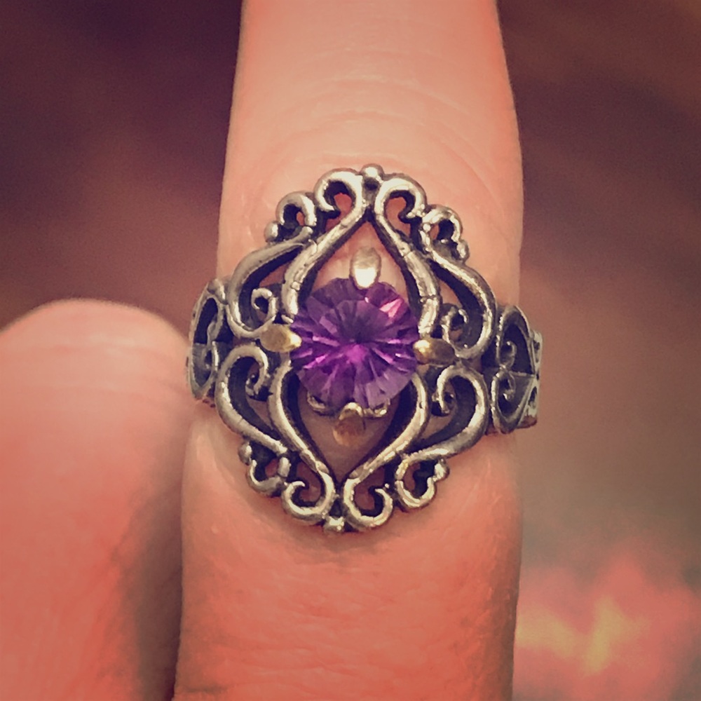 Genuine Amethyst Ring - Size 7